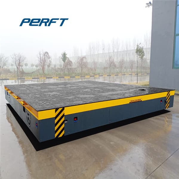 Industrial Transfer Cart With Rail Guides 75 Tons